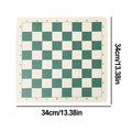 Tournament Chess Board 64 Grids Tournament Chess Mat Roll Up Chess Board Compact PU Leather Chess Board Checkers Folding Board Qme Green