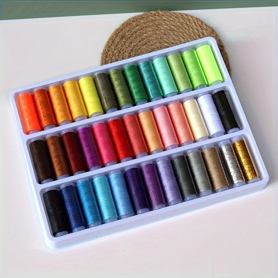 39 color sewing thread, high-strength polyester, color fastness, suitable for DIY sewing and handicrafts, essential hand sewing Qme
