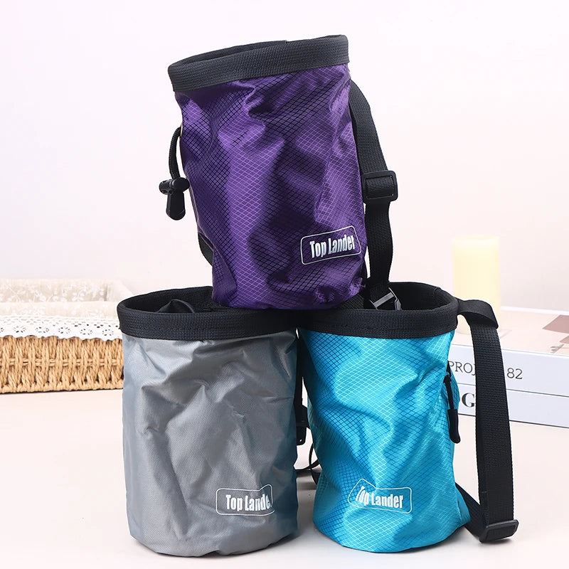 Magnesia Sack Rock Climbing Chalk Bag Waterproof Pocket Weight Qme