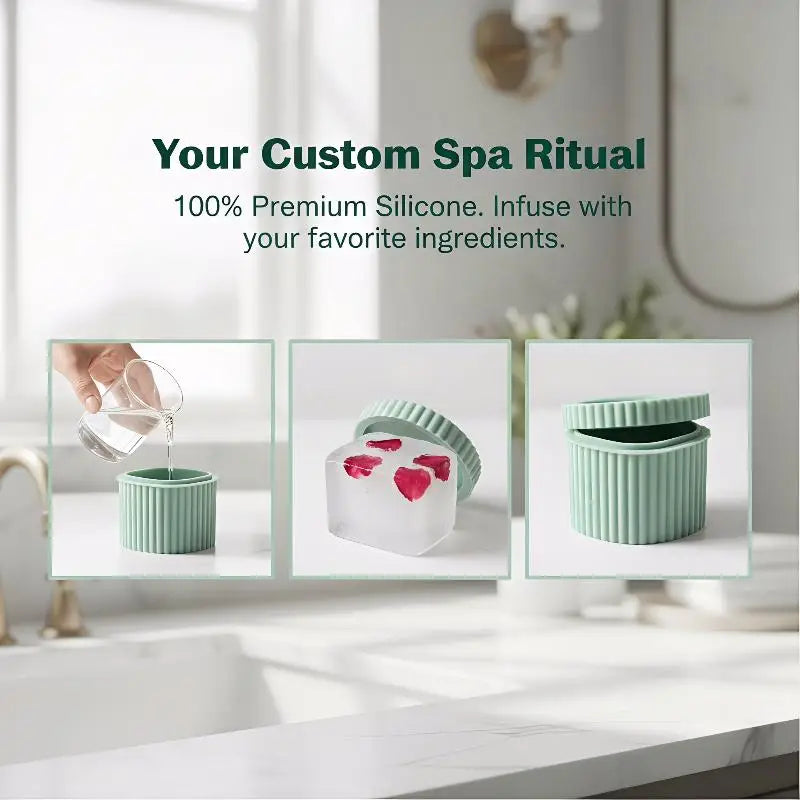 Silicone Face Ice Cube Mold Roller Beauty Tool Anti Puffiness Skincare Qme