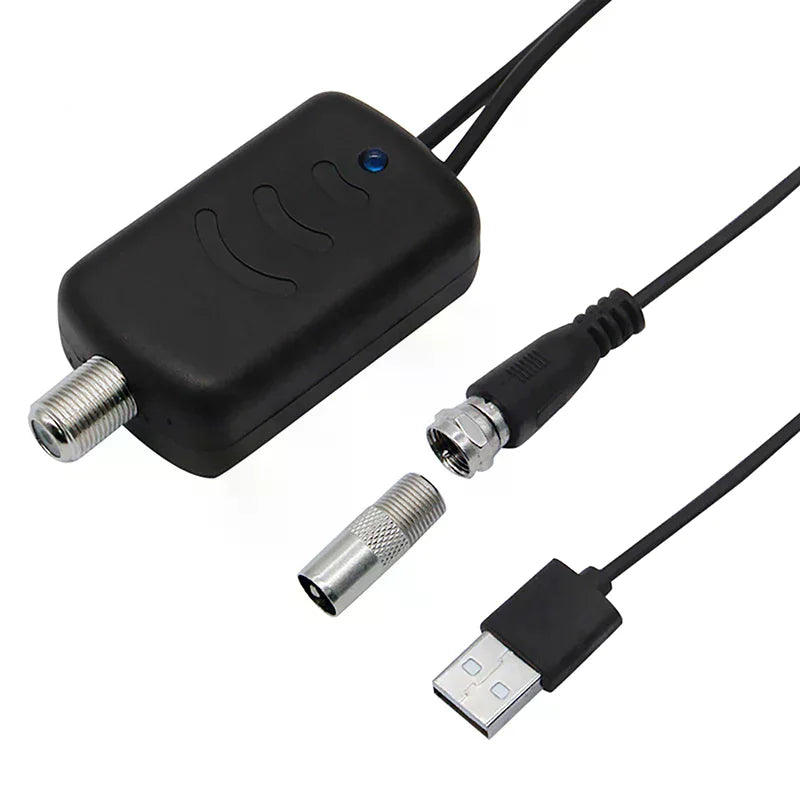 HDTV Antenna Amplifier 4K Low Noise Gain TV Signal UHD Televisions Qme