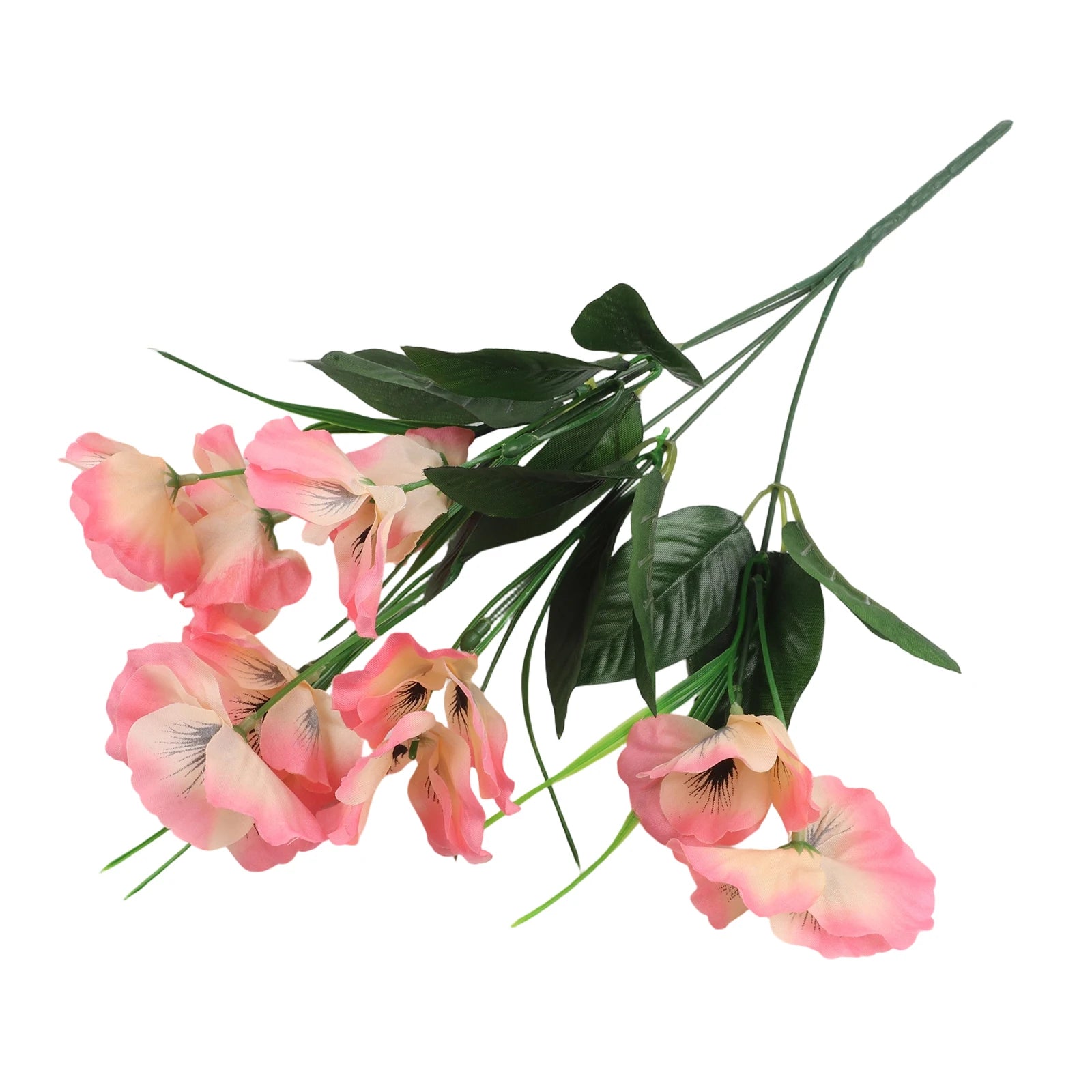 1 Pc Artificial Pansy Flowers Fake Flower For Wedding Party Home Plant Bunch Balcony Decoration Artificial Flowers Qme Pink