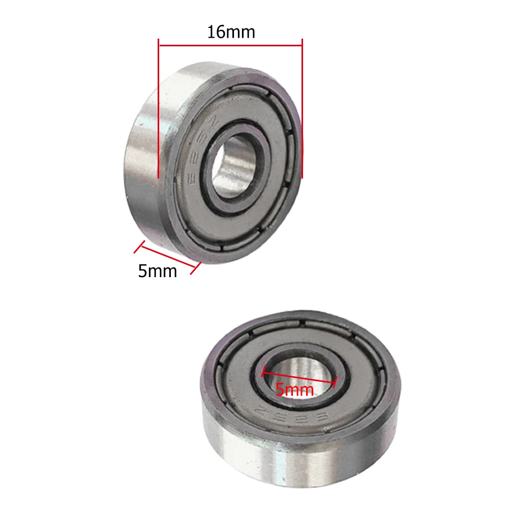 10pcs Miniature Bearings 5x16x5mm 625ZZ Pulley Wheel Bearing Deep Groove Mini Ball Bearing Carbon Steel for Skateboard Scooter Qme