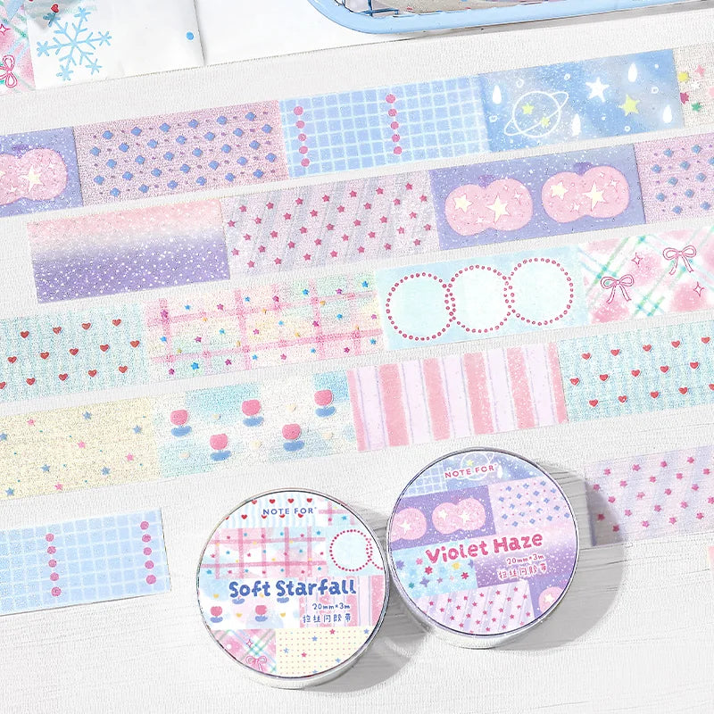 Korean Style Cartoon Light Salt Verse Making Tapes DIY Scrapbook Stickers for School Planner Decor Personalized Stationery Qme