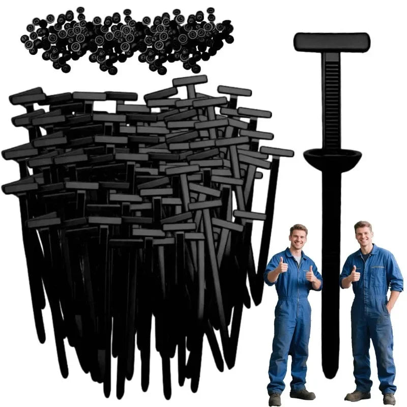 Cable Ties Buckle Nylon Auto Fastener Screw Replaceable Car Fenders Trunk Engine Guard Panel Wire Clips Management Tool Qme