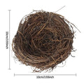 Birds Nest Handmade Woven Parrot Nest Small Animal Bed House For Garden Flat Base Bird Cage Accessories For Parakeet Qme As Picture