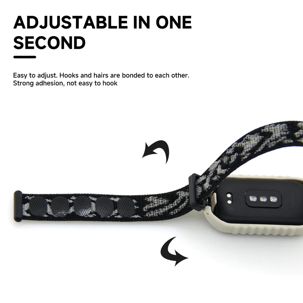 For Xiaomi Smart Band 8 Active Strap Nylon Loop Wristband Bracelet For Mi Band 8 Active Smart Watch Band Correa Belt Accessories Qme