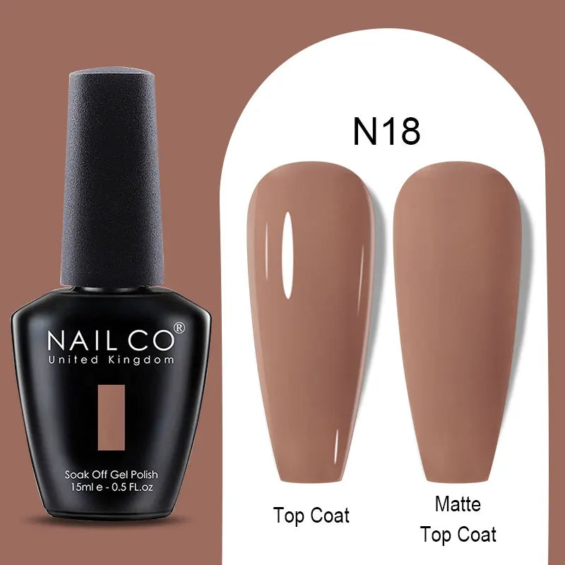 NAILCO Winter Red Gel Nail Polish Semi Permanent Soak Off Varnishes