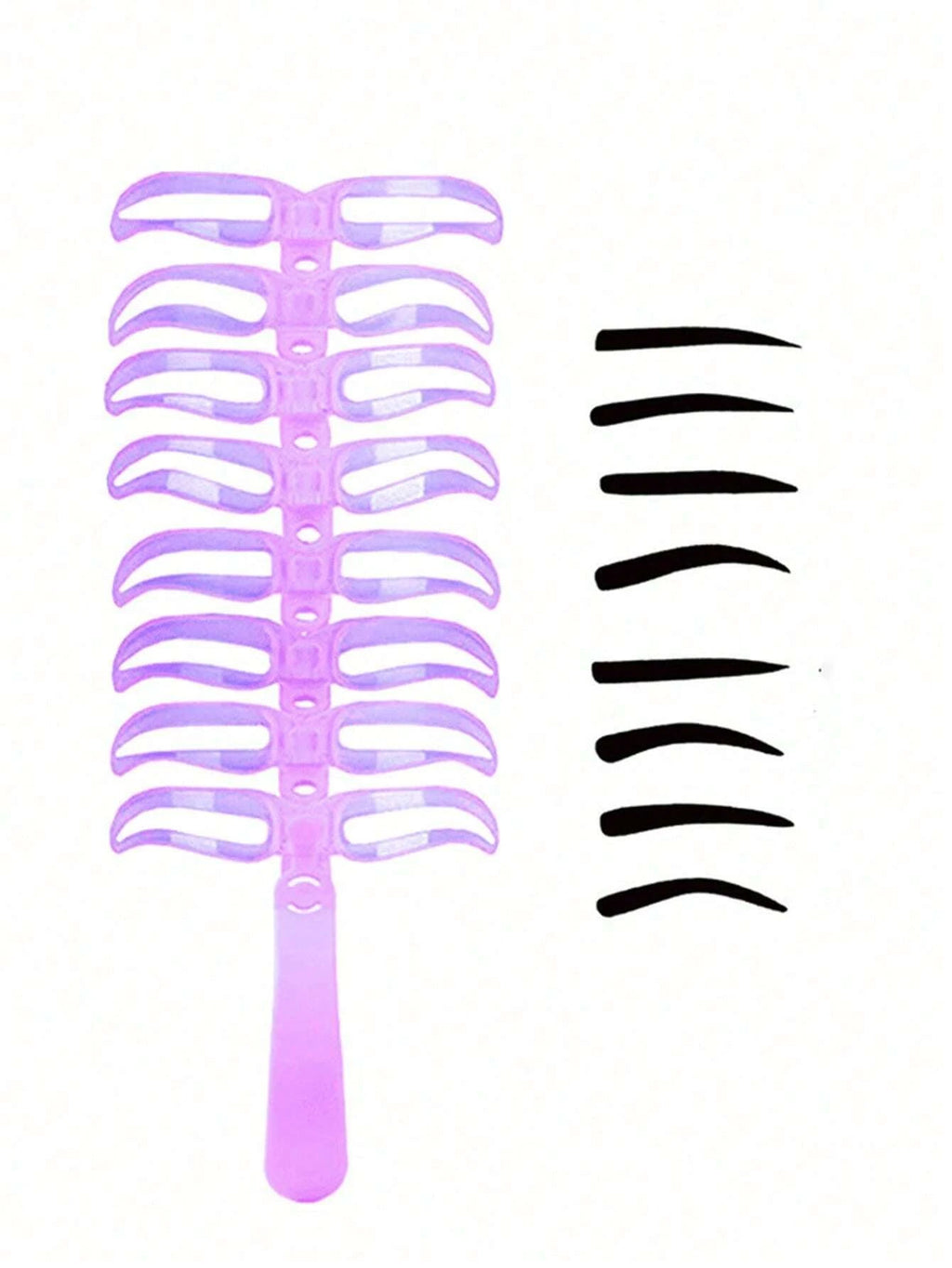 8-In-1 Reusable Eyebrow Template Tool Makeup Model Accessories Qme