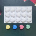 Heart Shaped Chocolate Silicone Baking Molds French Dessert Mousse Qme White