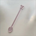 Pink Bow Glass Coffee Spoon, Long-handled Dessert/milk Tea Stirring Spoon, Heat-resistant Teaspoon, Household Kitchen Tool. Qme B