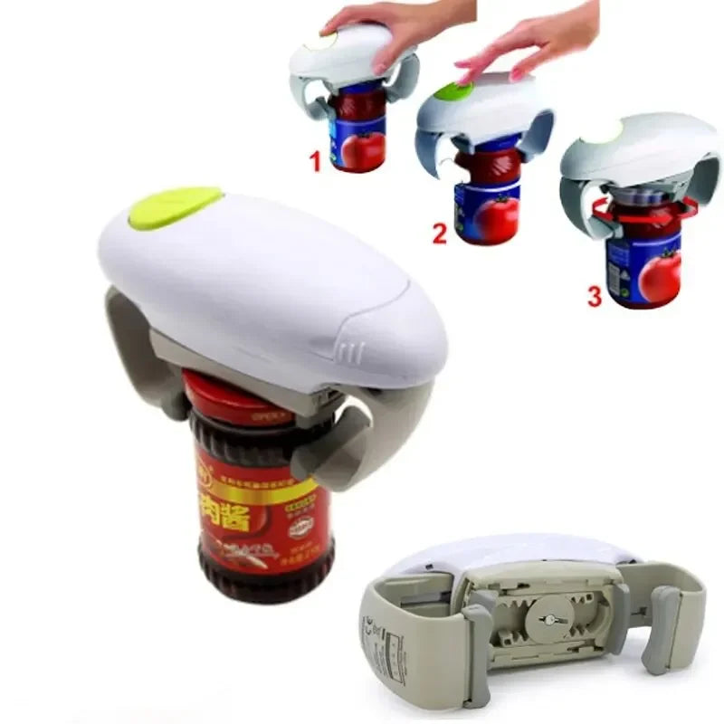 Electric Can Opener Smooth Edge Practical Automatic Jar Bottle Qme