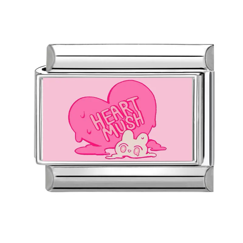 2025 New Cute Rabbit Cats Heart Flowers Italian Charm Link fit 9mm Stainless Steel Jewelry DIY Making Bracelets Gifts Wholesale Qme Style 11