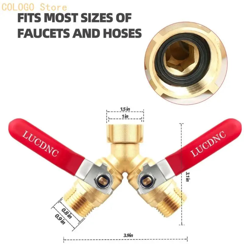 Two Control Composition Y Divider Garden Hose Highlighting Large Qme