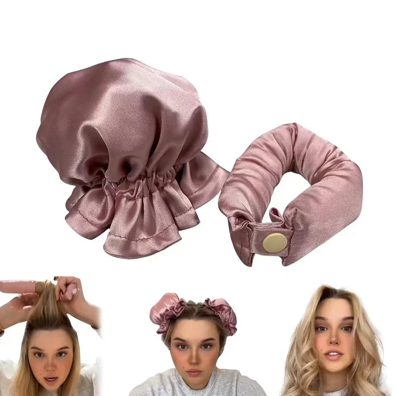 Heatless Curling Rod No Heat Hair Curler Silk Curls Soft Rollers Qme