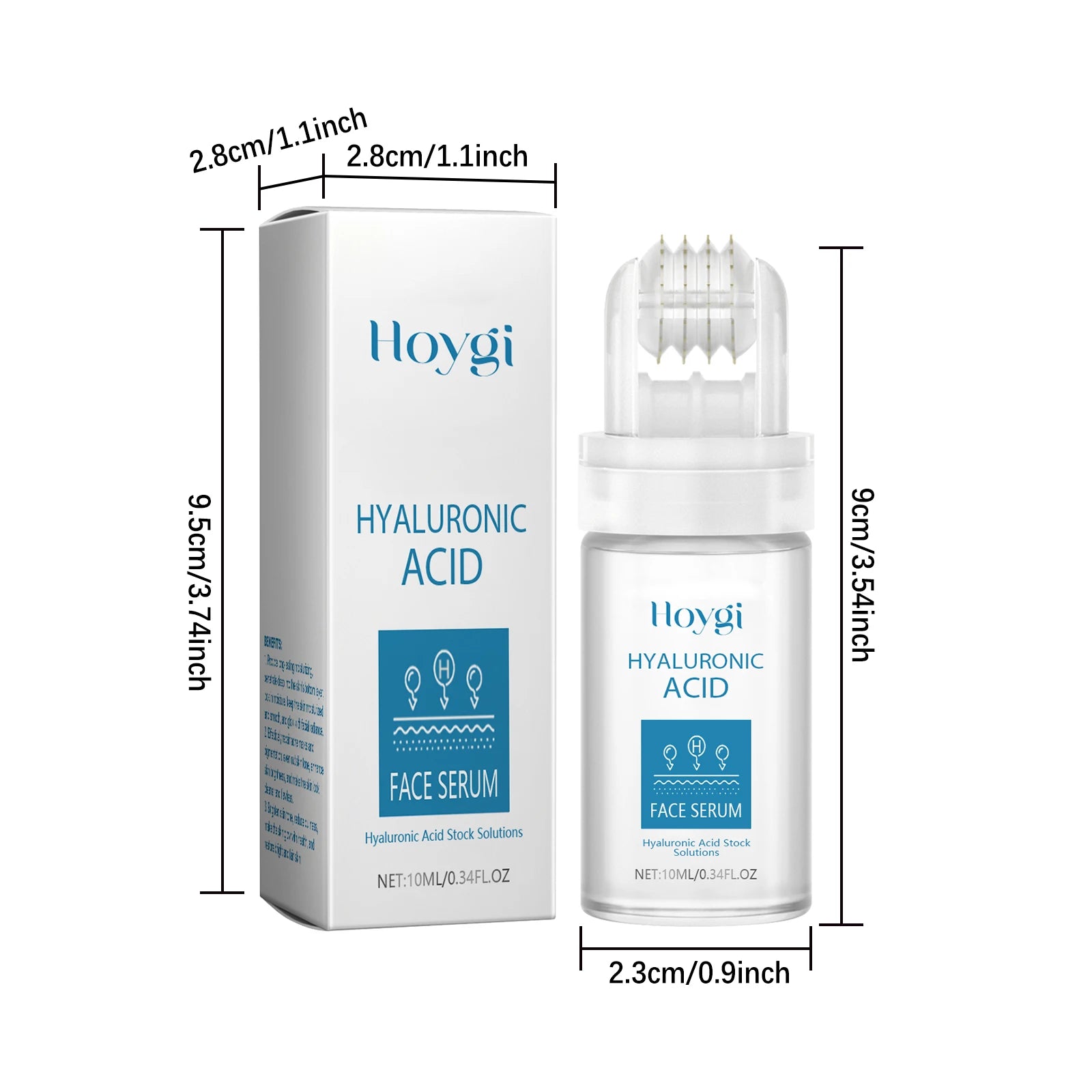 0.25mm Micro Needle Essence Hyaluronic Acid Microneedle Roller Facial Serum Hydrating Brightening Pore Refining Beauty Skin Care Qme 1 Pcs