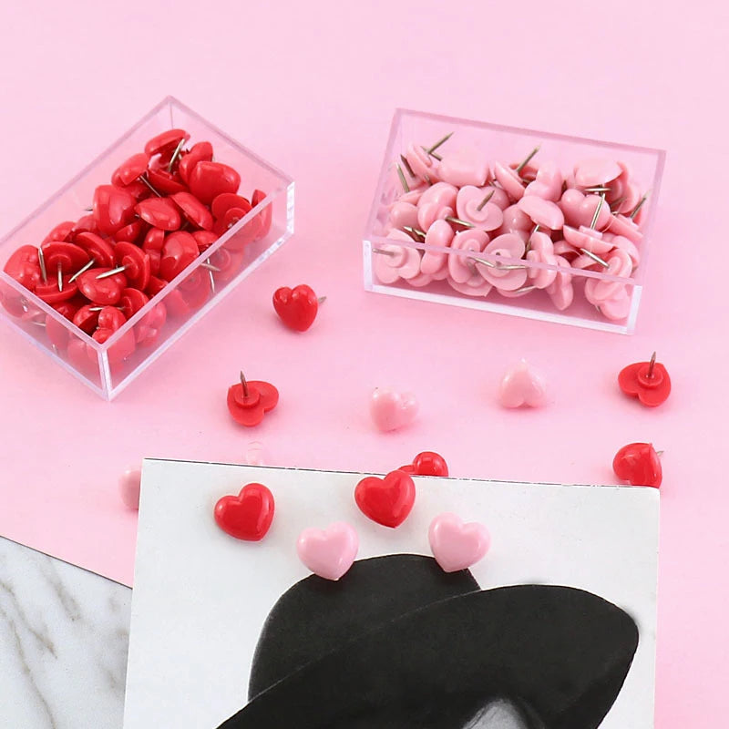 Intricate Love Heart Push Pins Cork Board Wall Bindings Qme