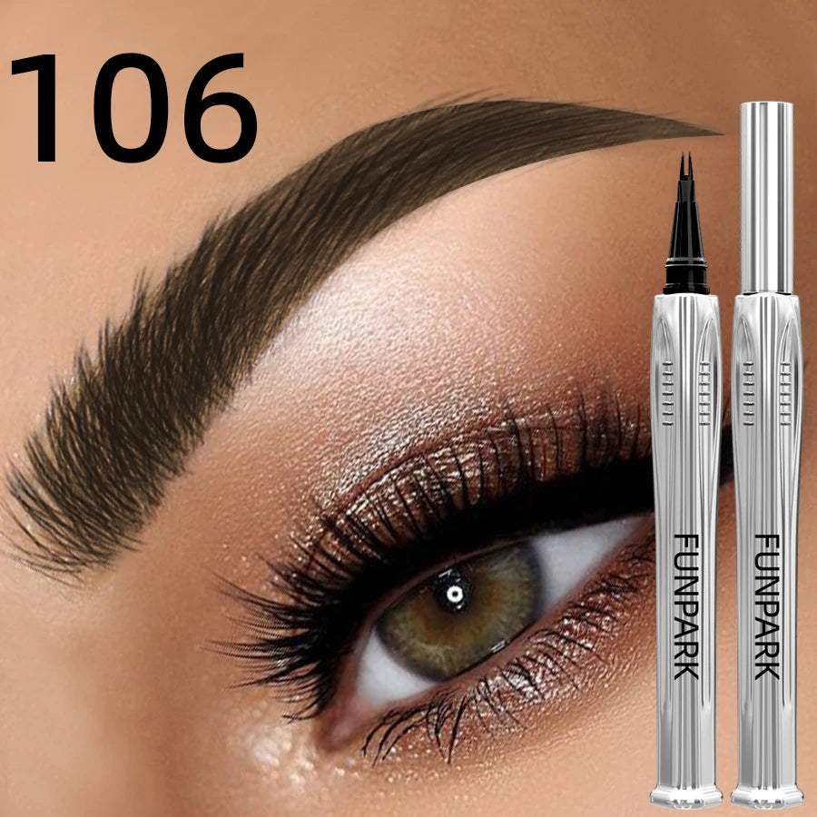 2 Fork Microblading Eyebrow Pencil Non-smudged Pigmented Easy Qme 106