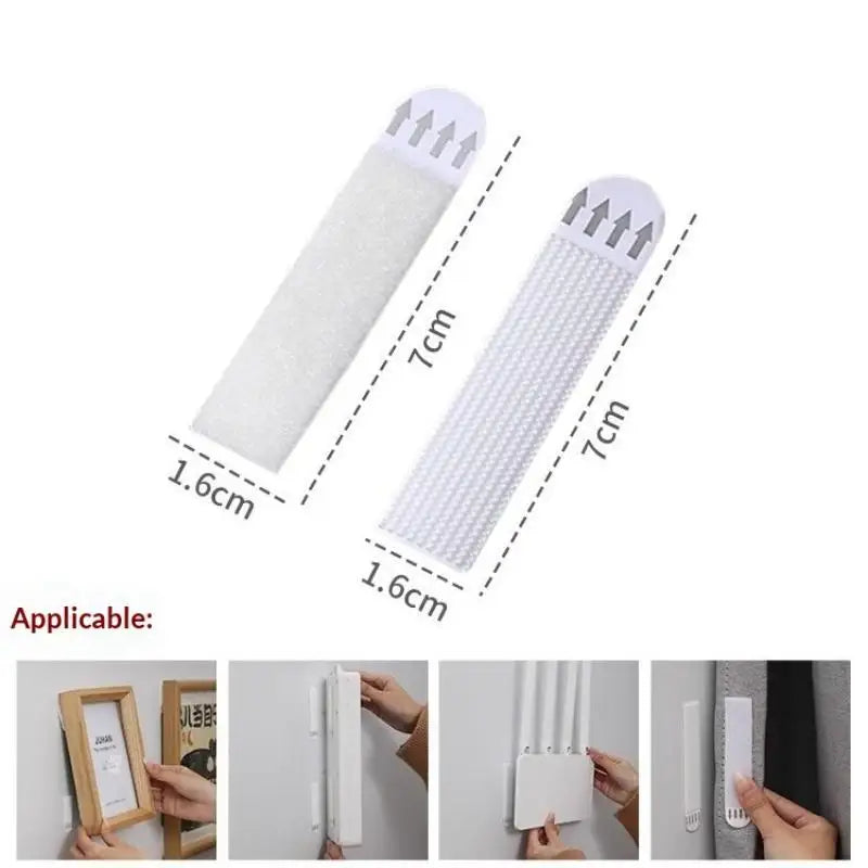 4/12pcs Tape Double Sided Strips Adhesive Hanging Mounting Picture Wall Stickers Sticky Removable Duty Heavy Pads Sticker Poster Qme size3 A