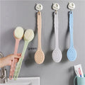 Long Handle Bath Shower Brush Soft Dense Bristles Back Massage Nodes For Exfoliating Deep Cleaning Bathroom Use Qme C