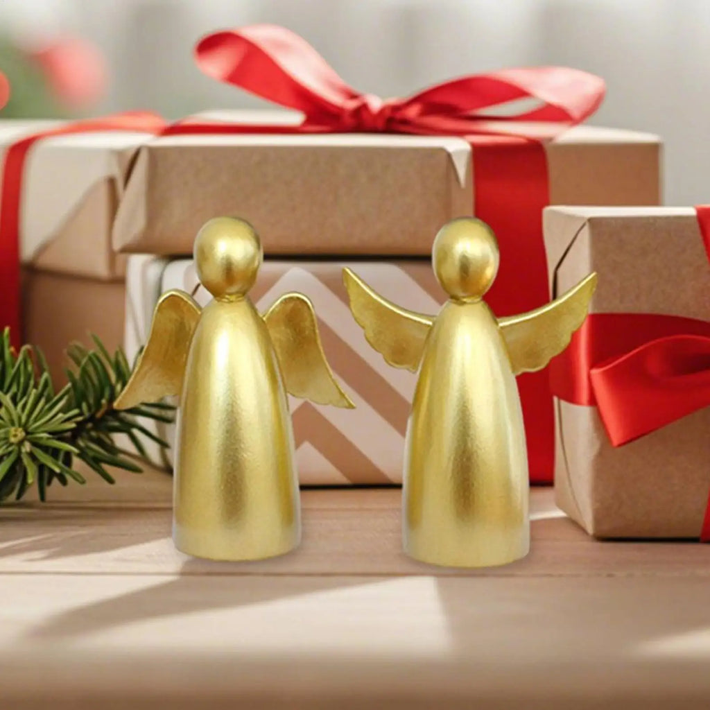 Angel Figure Adorable Sculpture Memorial Statue Decoration Golden Qme