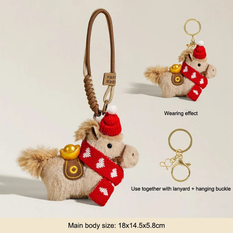 Cartoon Lion Dance Keychain Awakened Lion Chinese Style Lion Dance Pendant Doll Year Of Horse Chinese New Year Gift Qme style 11