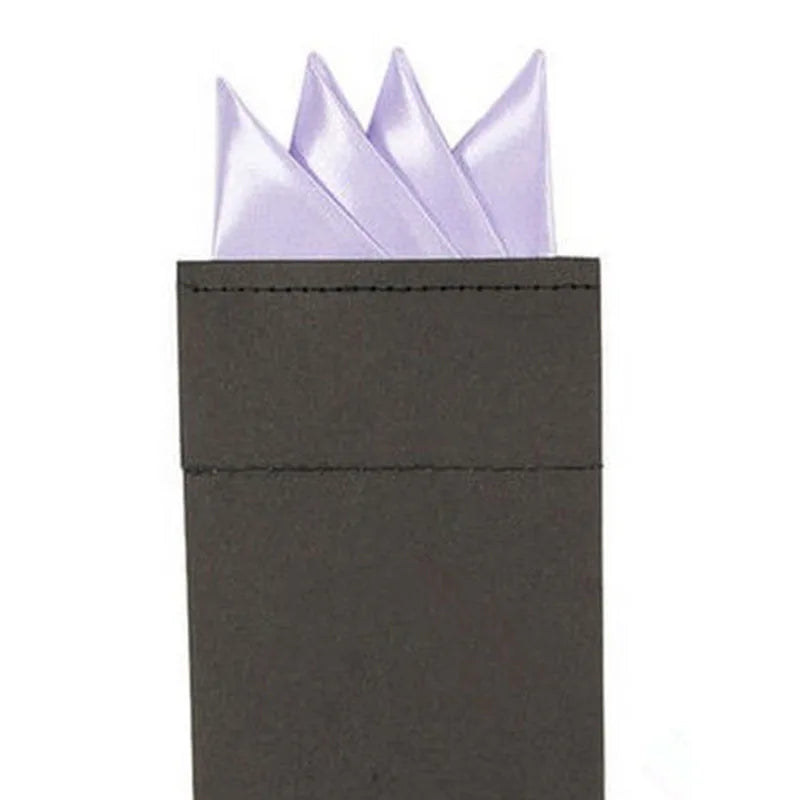 Men's Pre-folded Pocket Square Card Triangles Wedding Groom Party Qme Lavender