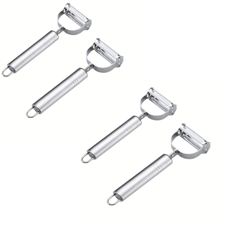 Vegetable Peeler Stainless Steel Melon Planer Double-Head Peeler Household Kitchen Multiple-Function Fruit And Vegetable Peeler Qme 2in1 Peeler 4PCS