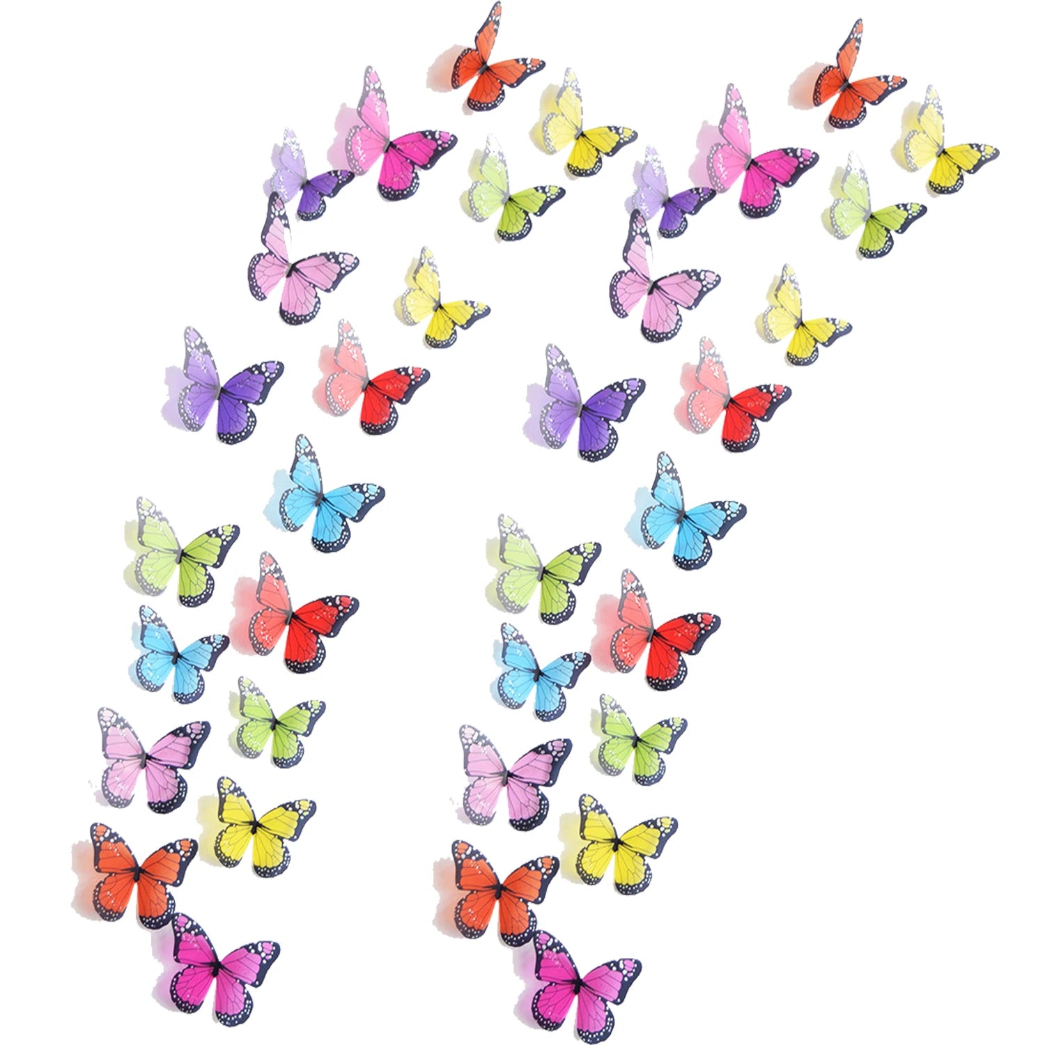 36 Pcs Butterfly Wall Stickers Colorful Vivid 3D Design House DIY Baby Nursery Art Decals Wall Decoration Windows Decor Qme 4 36Pcs