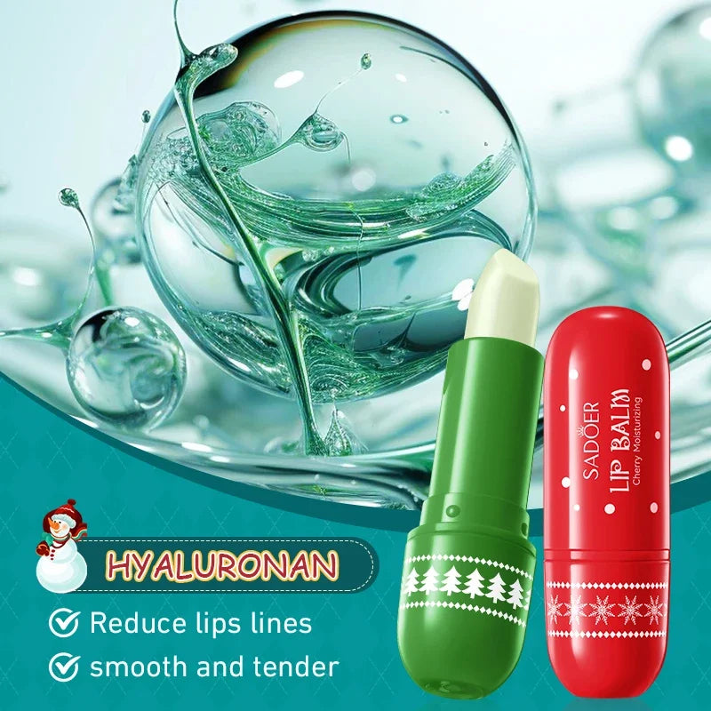 SADOER Christmas Moisturizing Lipstick Anti Wrinkles Hydrating Repair Qme