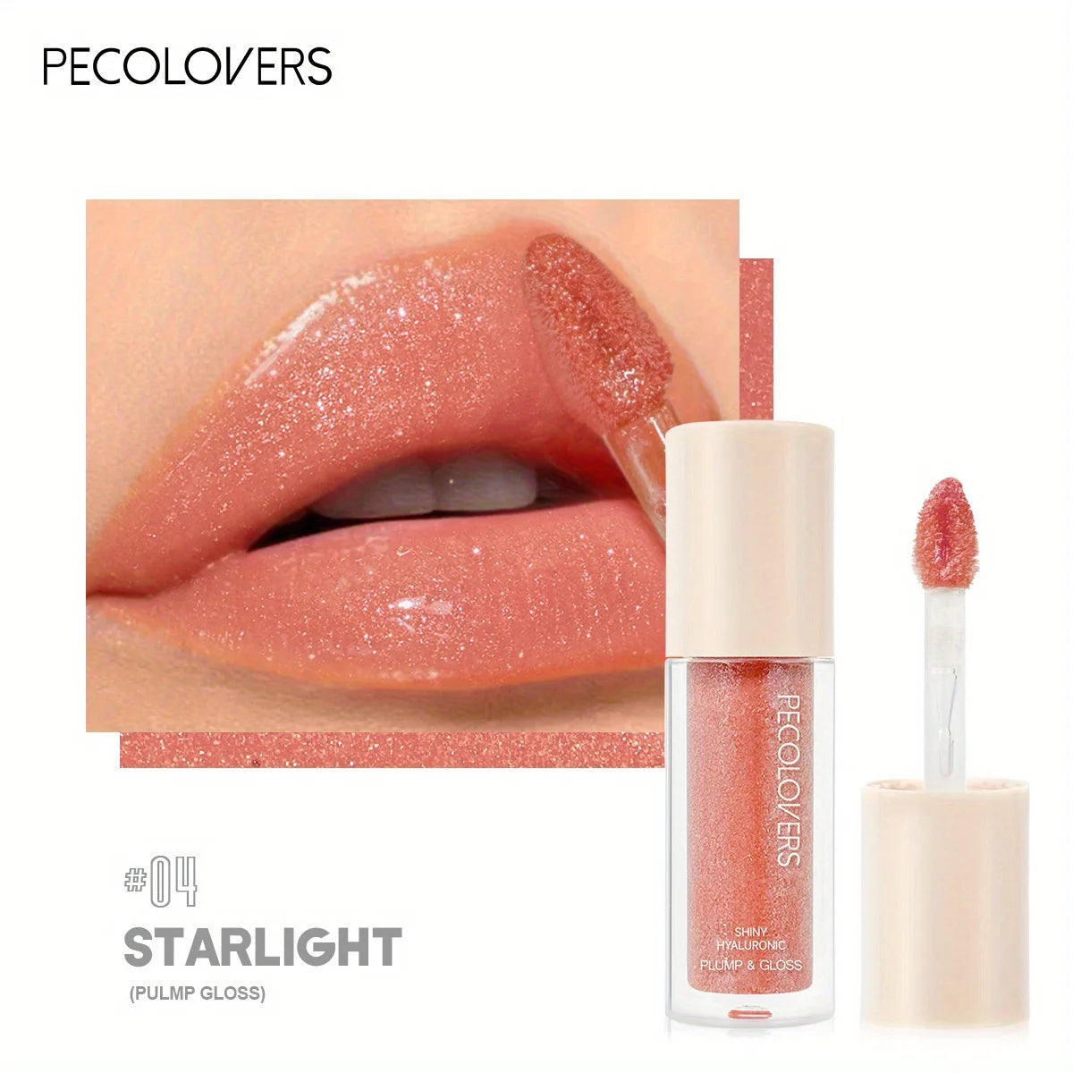 Moisturizing Lip Lacquer Sparkling Gel Gloss Shiny Glittery Glass Qme 04