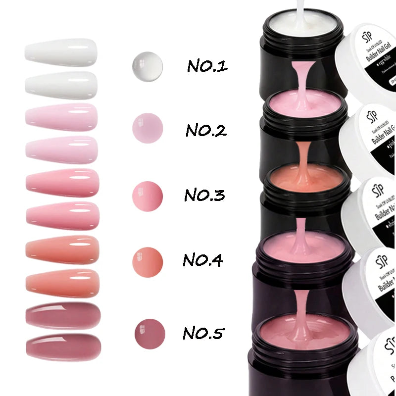 Painless Leveling Extending Nail Gel UV DIY Art Charm Suitable Salons Qme