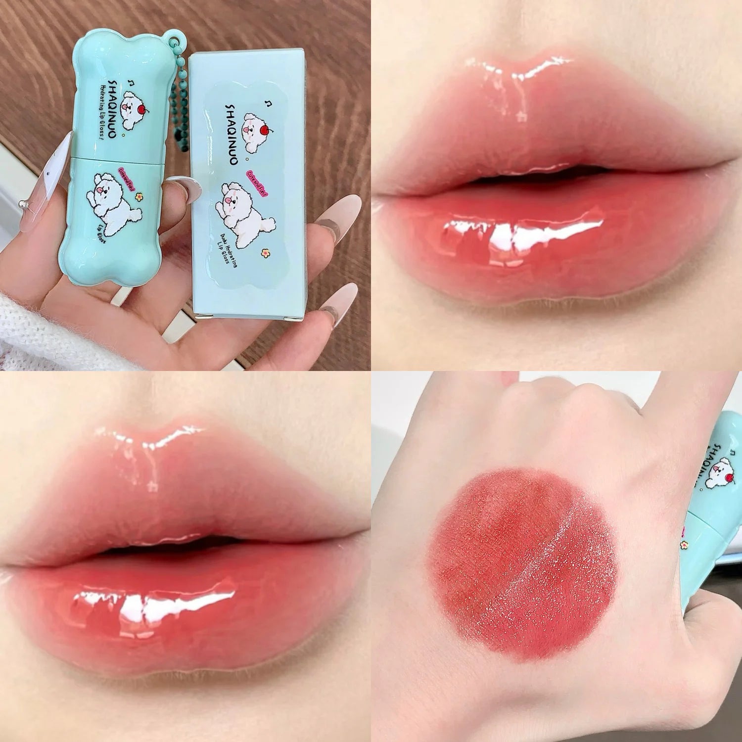 SHAQINUO Glittering Mirror Lip Glaze Watery Shimmering Light Pendant Qme S9115-05