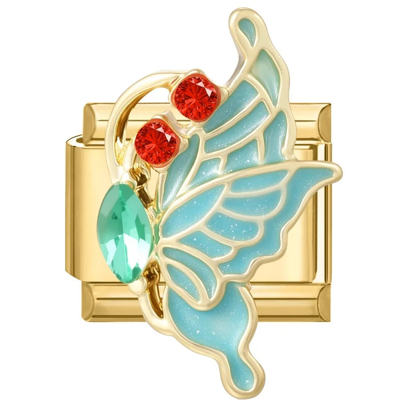 2026 Colorful Garland Flower Bird Luxury Pearl Zircon Gold Italian