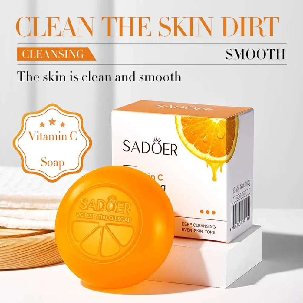 Vitamin C Brightening Soap Hydrating Face Body Radiant Glow Skin Qme