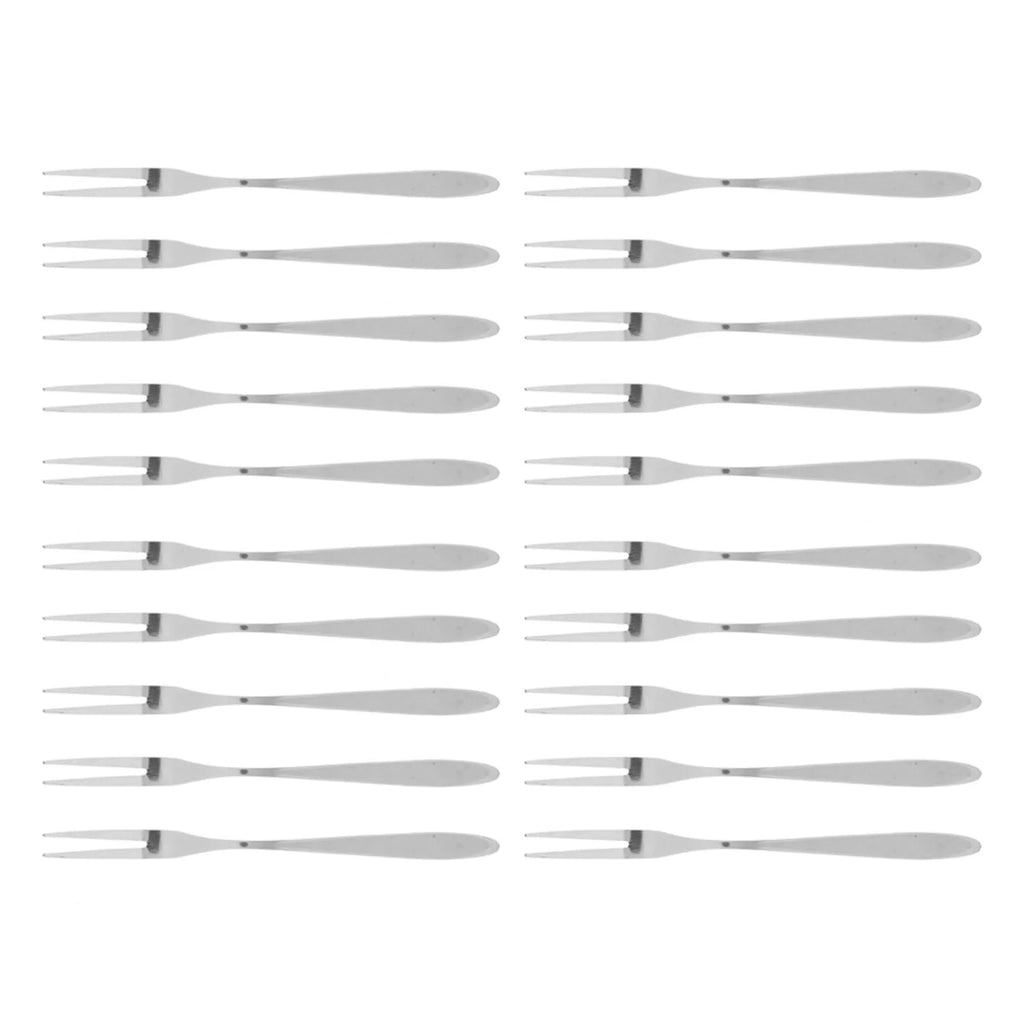 20Pcs Stainless Steel Fruit Fork Set Long Handle Dessert Forks Cake Serving Picks for Party Home Kitchen Tableware Qme