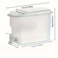 3.5L Water Kettle With Faucet Beverage Dispenser Cold Juice Lemonade Drinks Bucket Liquid Storage Tank Outdoor Fridge Organizers Qme White