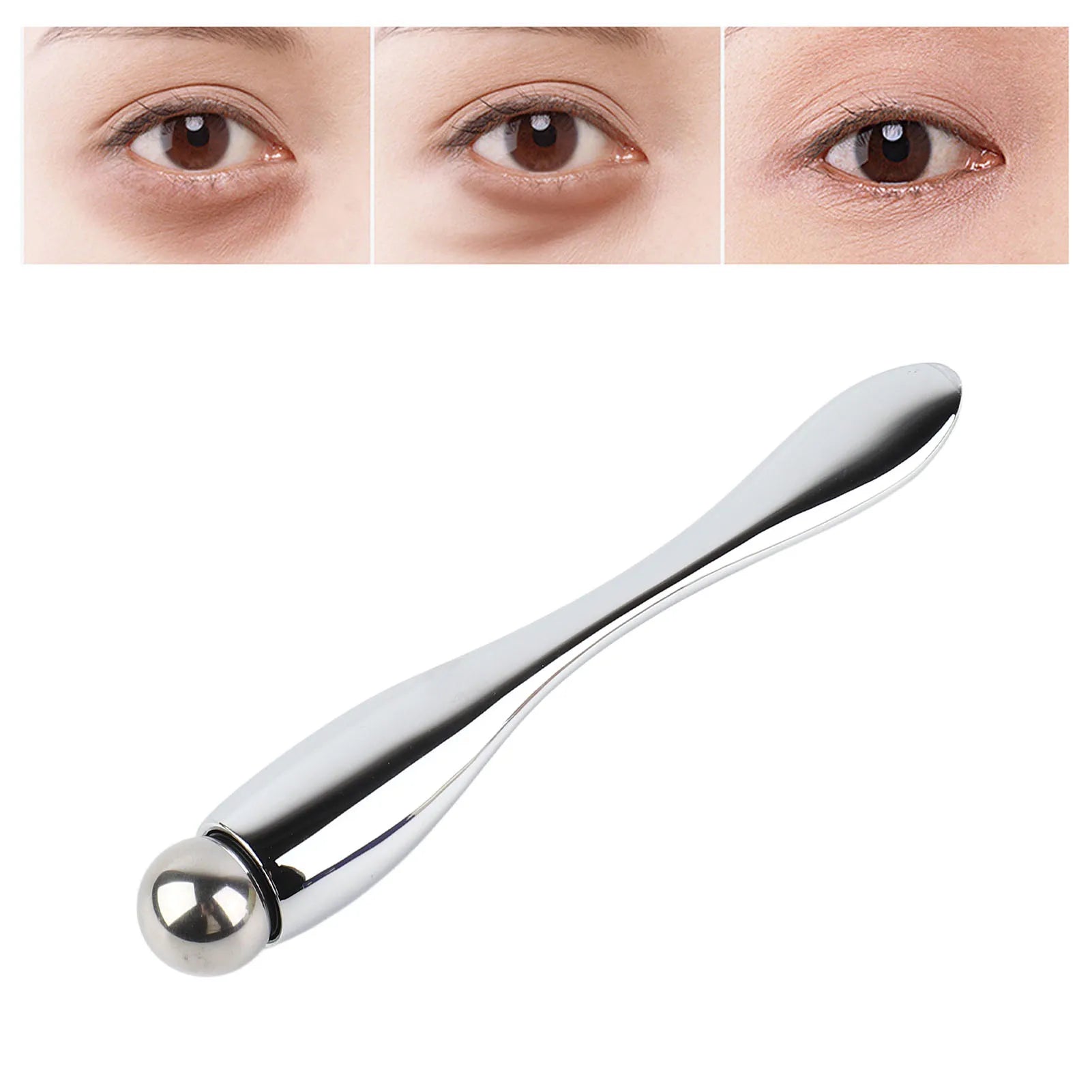 Eye Cream Roller Eye Cream Roller Wand Stylish Light Luxury Promote Absorption Metal Eye Massager Wand Face Roller Massager Tool Qme