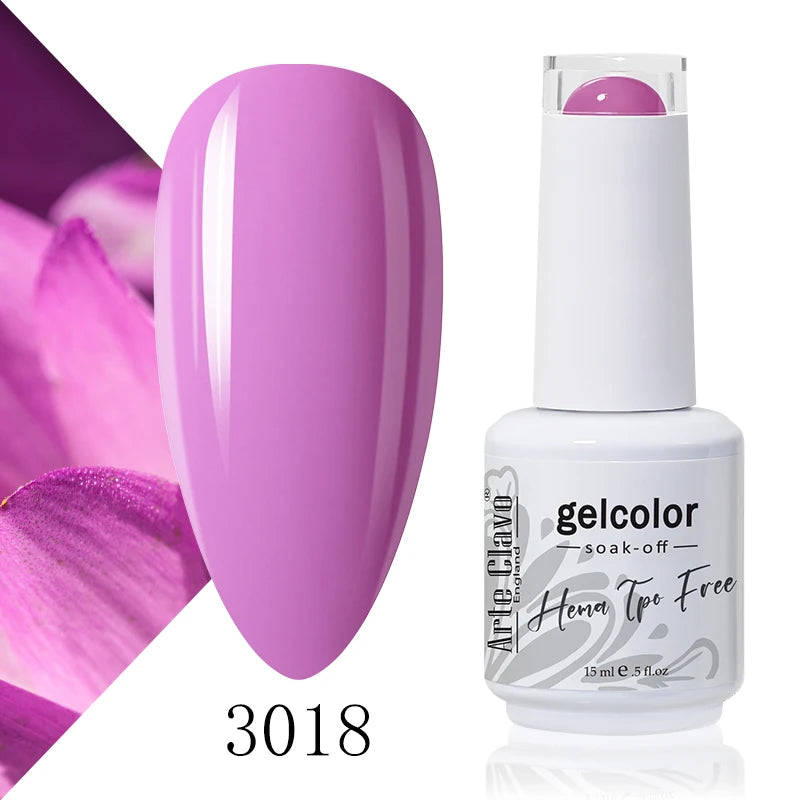 Arte Clavo Colourful Gel Nail Polish Art Varnishes Macaron Semi Qme