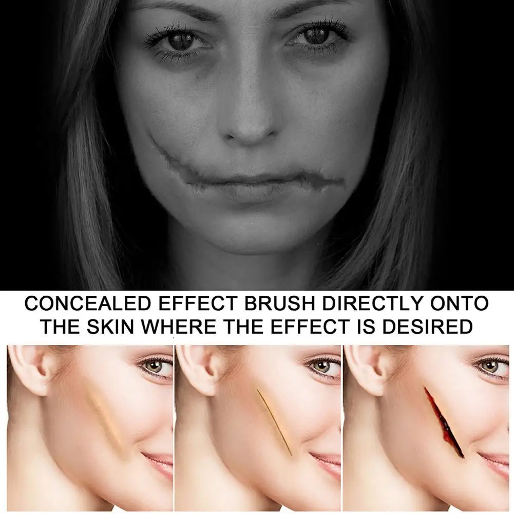 Makeup Scarring Liquid, Scarring Liquid Special Effect Make Up, Liquid Scar Makeup Cosmetic Special Effects Liquid For Halloween Qme