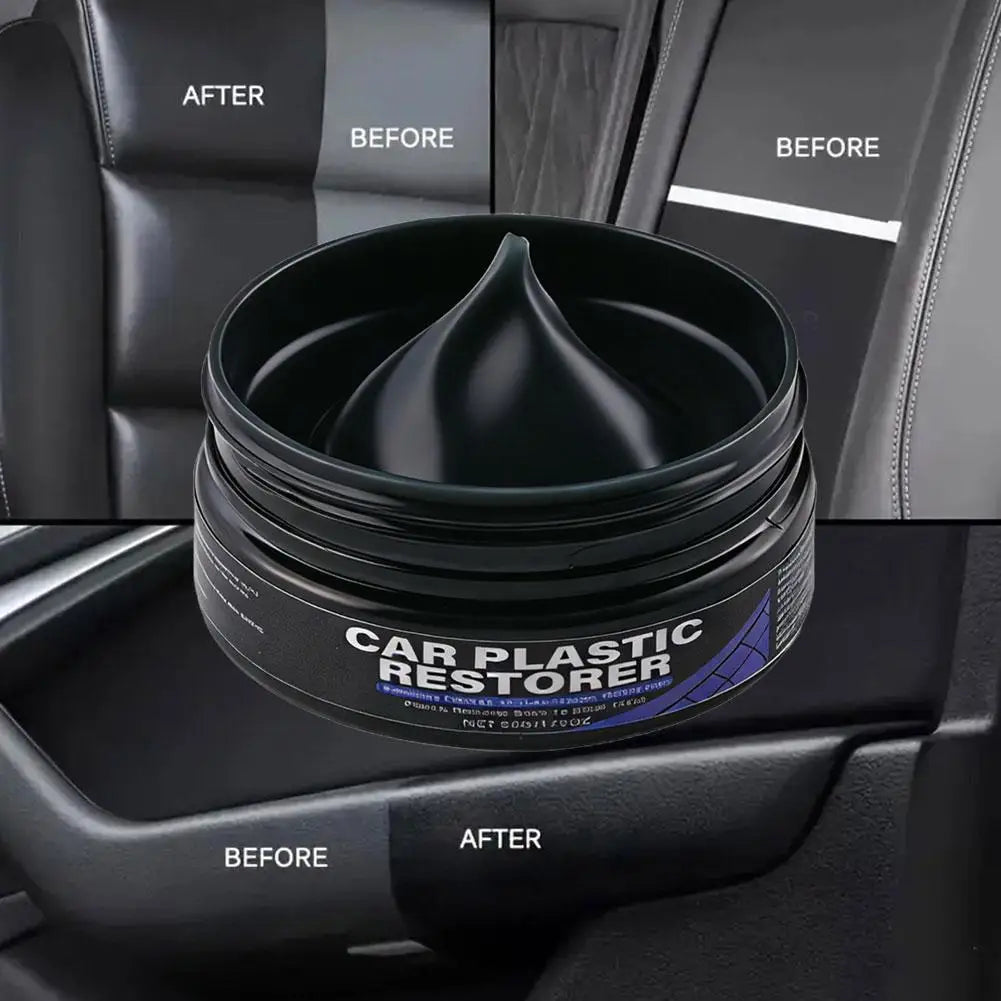 Car Plastic Restorer Cream Interior Exterior Scratch Remover Wax Auto Qme