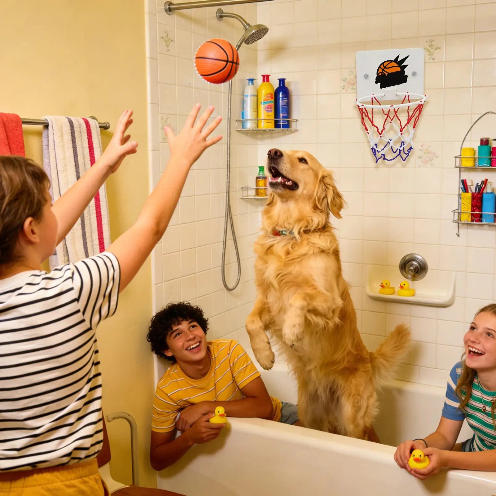 Kids Basketball Hoop Small Suction Cup Game No Drilling Basketball Hoop Games for Kids Boys Girls Exercise Home Classroom Qme