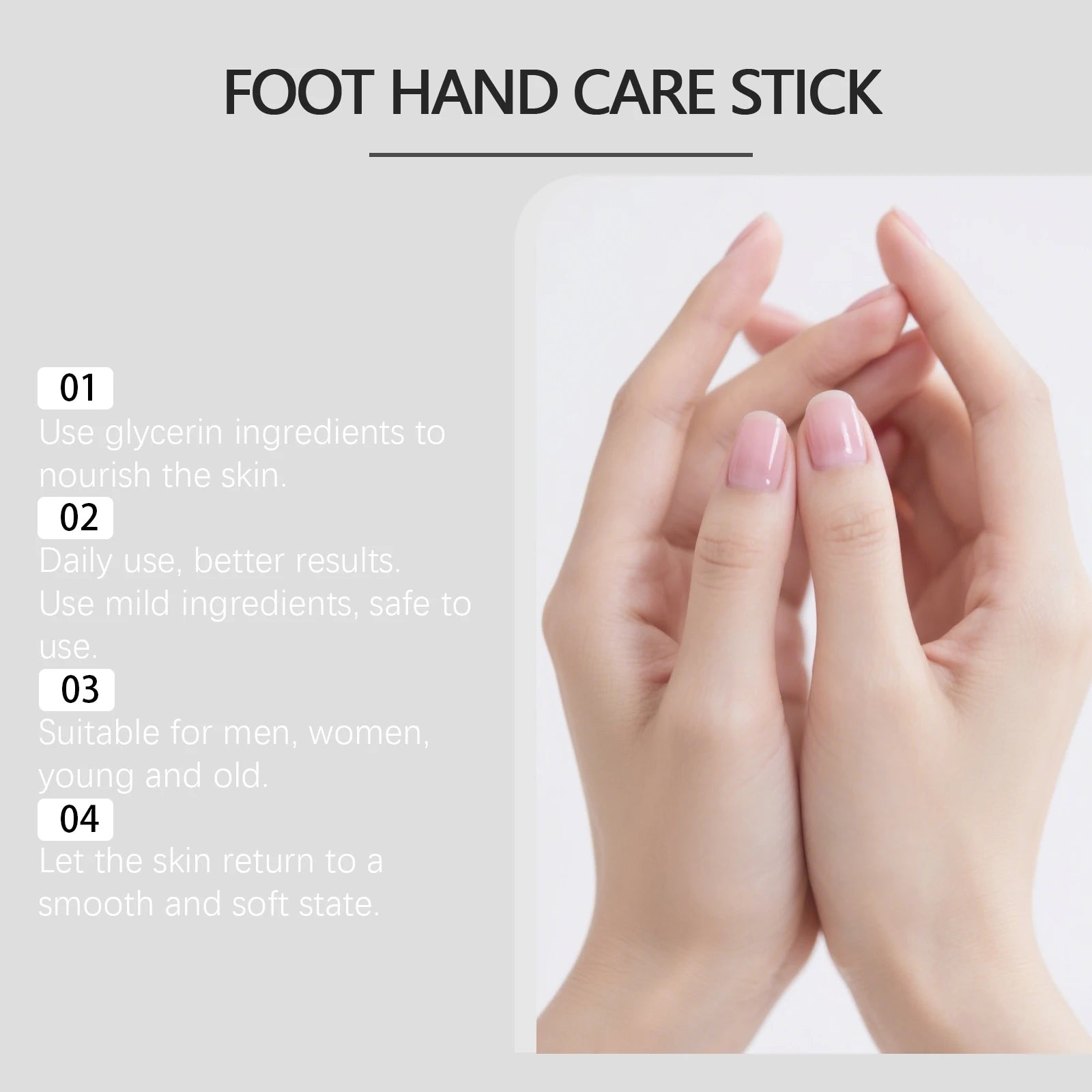 Christmas Urea Hand Foot Care Stick Moisturizing Balm for Dry Cracked Heels Elbows & Knees Gentle Exfoliation Softening Skin Qme