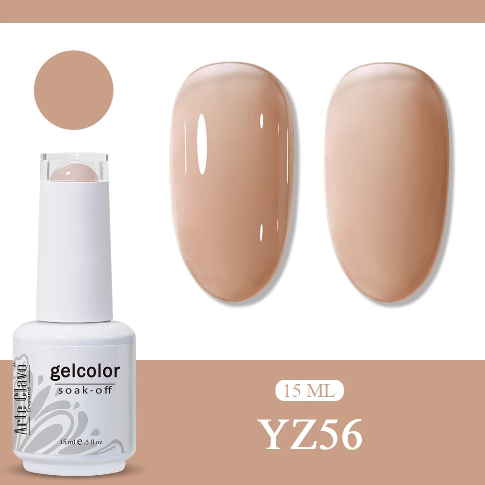 Arte Clavo Amber Gel Nail Polish Translucent Vintage Jelly Semi Qme YZ56