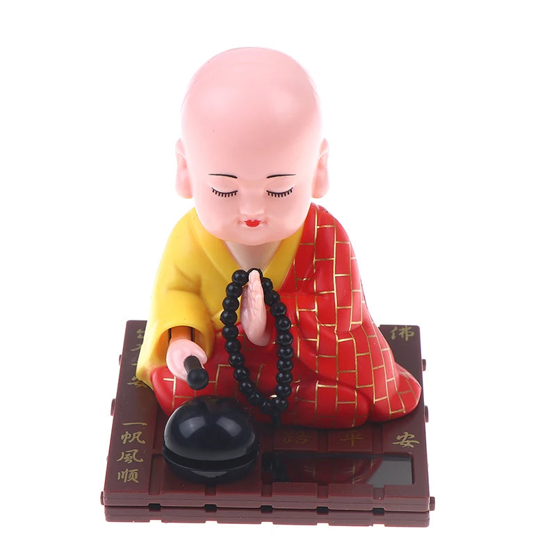 Little Monk Buddha Head Toy Car Ornament For Desk Home Decor Qme A2