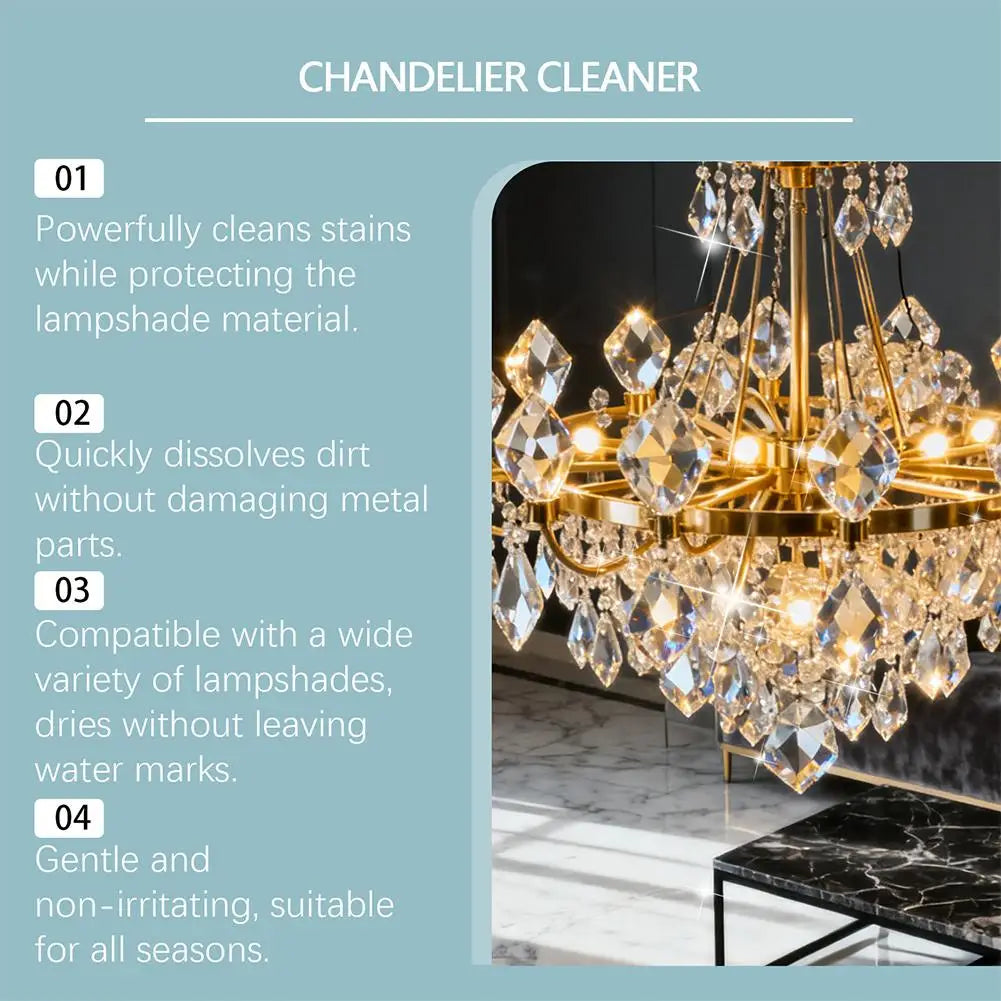 Chandelier Cleaner Spray Drip Dry No Wipe Light Buildups Dust Oil Qme