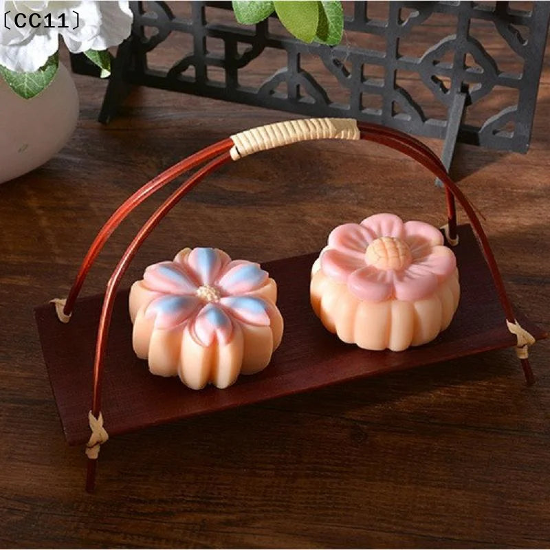 Flower Rice Cake Silicone Mold Non-stick Shape Mooncake Mung Bean Qme
