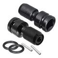 Quick Release 1/2-Inch Square Drive to 1/4-Inch Hex Female Socket Adapter Converter Chuck Adaptor for Impact and Ratchet Wrench Qme 2 set