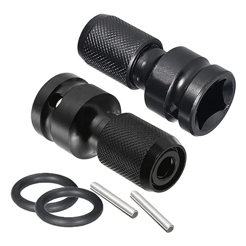 Quick Release 1/2-Inch Square Drive to 1/4-Inch Hex Female Socket Adapter Converter Chuck Adaptor for Impact and Ratchet Wrench Qme 2 set