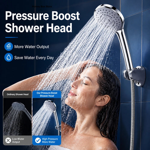 1/2/3Pcs Portable Shower Head 5 Flow Modes High Pressure Water Saving Sprayer Replacement Nozzle For Daily Home Bathroom Bathing Qme